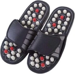 Massage Slippers Unisex Maat (40-41) - Voet Massage/Foot Massage - Acupunctuur Slipper - Gezondheidsslipper Dames/Heren - Acupunctuur - Zwart - BestMen®