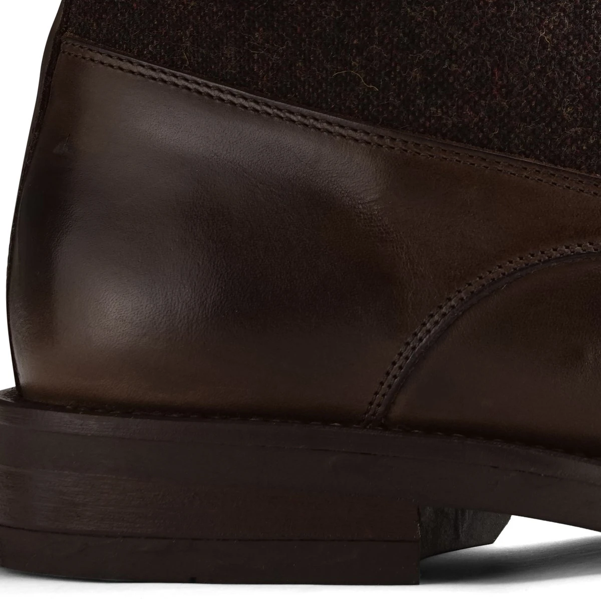 DenBroeck Worth St. - Hoge Veterschoenen - Hoogwaardig Leder En Katoen - Heren - Donkerbruin 9 DenBroeck Worth St. - Hoge Veterschoenen - Hoogwaardig Leder En Katoen - Heren - Donkerbruin - Afbeelding 7