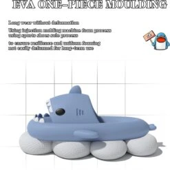 Geweo Haai Slippers - Shark Slides - Badslippers - Pantoffels Heren Dames - Douchepantoffels - Haaienpantoffels - Kerstmis - Kerstfeest - Christmas Gift - Zomer Antislip Platform Kussen Glijbanen Slippers - Blauw - Maat 3940 -Casio Verkoop 1200x1199 10