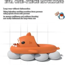 Geweo Haai Slippers - Shark Slides - Badslippers - Pantoffels Heren Dames - Douchepantoffels - Haaienpantoffels - Kerstmis - Kerstfeest - Christmas Gift - Zomer Antislip Platform Kussen Glijbanen Slippers - Oranje - Maat 3738 -Casio Verkoop 1200x1199 8
