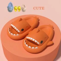 Geweo Haai Slippers - Shark Slides - Badslippers - Pantoffels Heren Dames - Douchepantoffels - Haaienpantoffels - Kerstmis - Kerstfeest - Christmas Gift - Zomer Antislip Platform Kussen Glijbanen Slippers - Oranje - Maat 3738 -Casio Verkoop 1200x1199 9