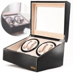 Usta - 4+6 Automatische Opbergbox En Watchwinder - 10 Horloges - Horloge Opwinder