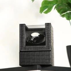 Horloge Opwinder – Horloge Winder Box – Automatische Horloge Opwinder Doos – Watchwinder – 1 Horloge Opbergbox – Zwart - Alligator -Casio Verkoop 1200x1200 1067