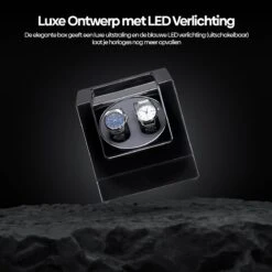 Olvy Luxe Watchwinder Voor 2 Horloges - Met LED Verlichting - Zwarte Lak - Dubbele Watchwinder - Horloge Opwinder -Casio Verkoop 1200x1200 1093