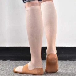 Duopack Compressiekousen / Steunkousen - Elastische Hardloop / Sport / Vliegtuig Compressie Sokken - Running Travel Sock - Reissokken / Reis Kousen - Heren/Dames - Kopergewoven - Set Van 2 Paar - Maat 41/42/43/44/45/46 - Khaki -Casio Verkoop 1200x1200 1150