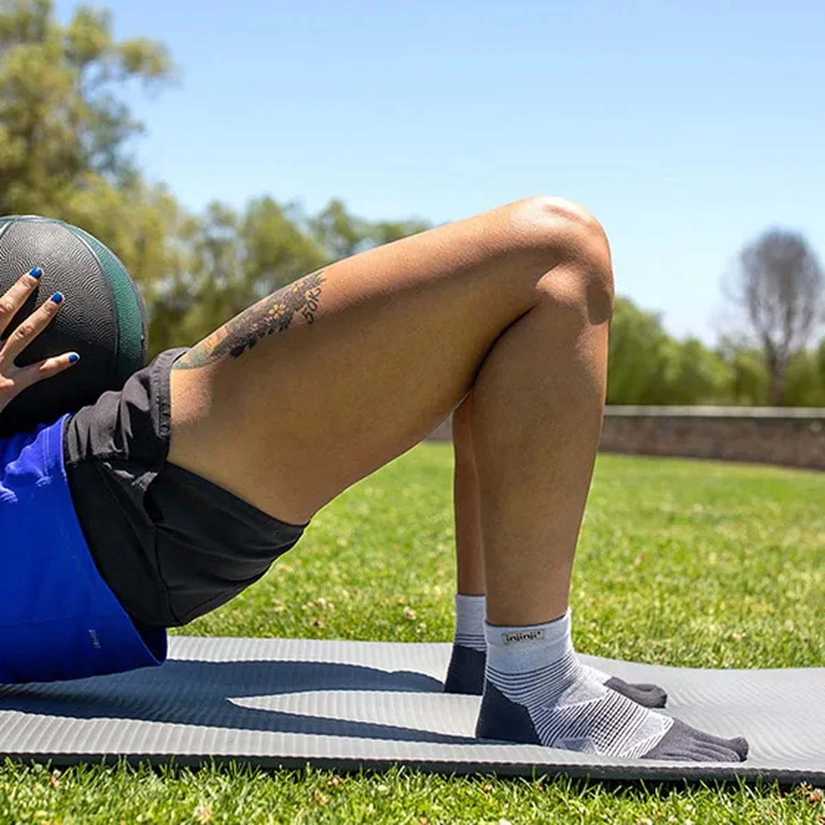 Injinji Run Light Mini-Crew Coolmax Teensok 261130 Gray M=40,5-44 9 Injinji Run Light Mini-Crew Coolmax Teensok 261130 Gray M=40,5-44 - Afbeelding 7