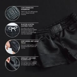 YESFIT - Kickboks Broekje - Zwart - Maat M - Dames + Heren - Extra Zekere Pasvorm - Leerlook Logo -Casio Verkoop 1200x1200 1427