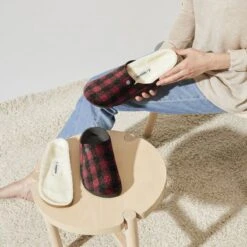 Birkenstock Zermatt Shearling Pantoffels Plaid Red Wolvilt Regular-fit - Maat 44 -Casio Verkoop 1200x1200 1723