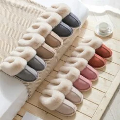 Pantoffels Dames En Heren Fluffy Open Sloffen Met Pluche Voering Antislip Zool – Heavency ® - Beige - Maat 40/41 -Casio Verkoop 1200x1200 1759