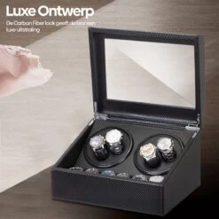 Olvy 4+6 Watchwinder - Voor 10 Horloges - Luxe Horloge Opwinder - Horlogebox - Opbergbox - Carbon Fiber -Casio Verkoop 1200x1200 185