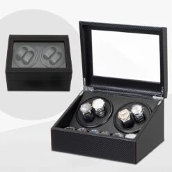 Olvy 4+6 Watchwinder - Voor 10 Horloges - Luxe Horloge Opwinder - Horlogebox - Opbergbox - Carbon Fiber -Casio Verkoop 1200x1200 186