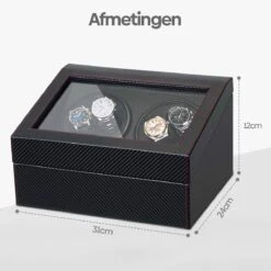 Olvy 4+6 Watchwinder - Voor 10 Horloges - Luxe Horloge Opwinder - Horlogebox - Opbergbox - Carbon Fiber -Casio Verkoop 1200x1200 187