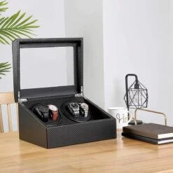 Olvy 4+6 Watchwinder - Voor 10 Horloges - Luxe Horloge Opwinder - Horlogebox - Opbergbox - Carbon Fiber -Casio Verkoop 1200x1200 188