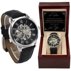 Horloge Heren - Gepersonaliseerd Cadeau - Automatisch - Open Uurwerk