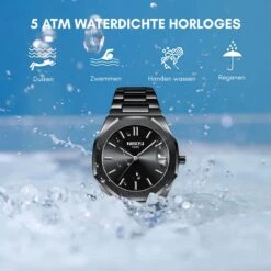 NIBOSI Horloges Voor Mannen -2022 Design - Horloge Mannen - Luxe Zwart Design - Heren Horloge - Zwart Edelstaal - Roestvrij Staal - Waterdicht- Chronograaf - Geschenkset Met Verstelbare Pin -Casio Verkoop 1200x1200 414