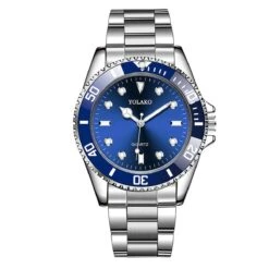 Yolako Silver Blue Steel - Heren Horloge