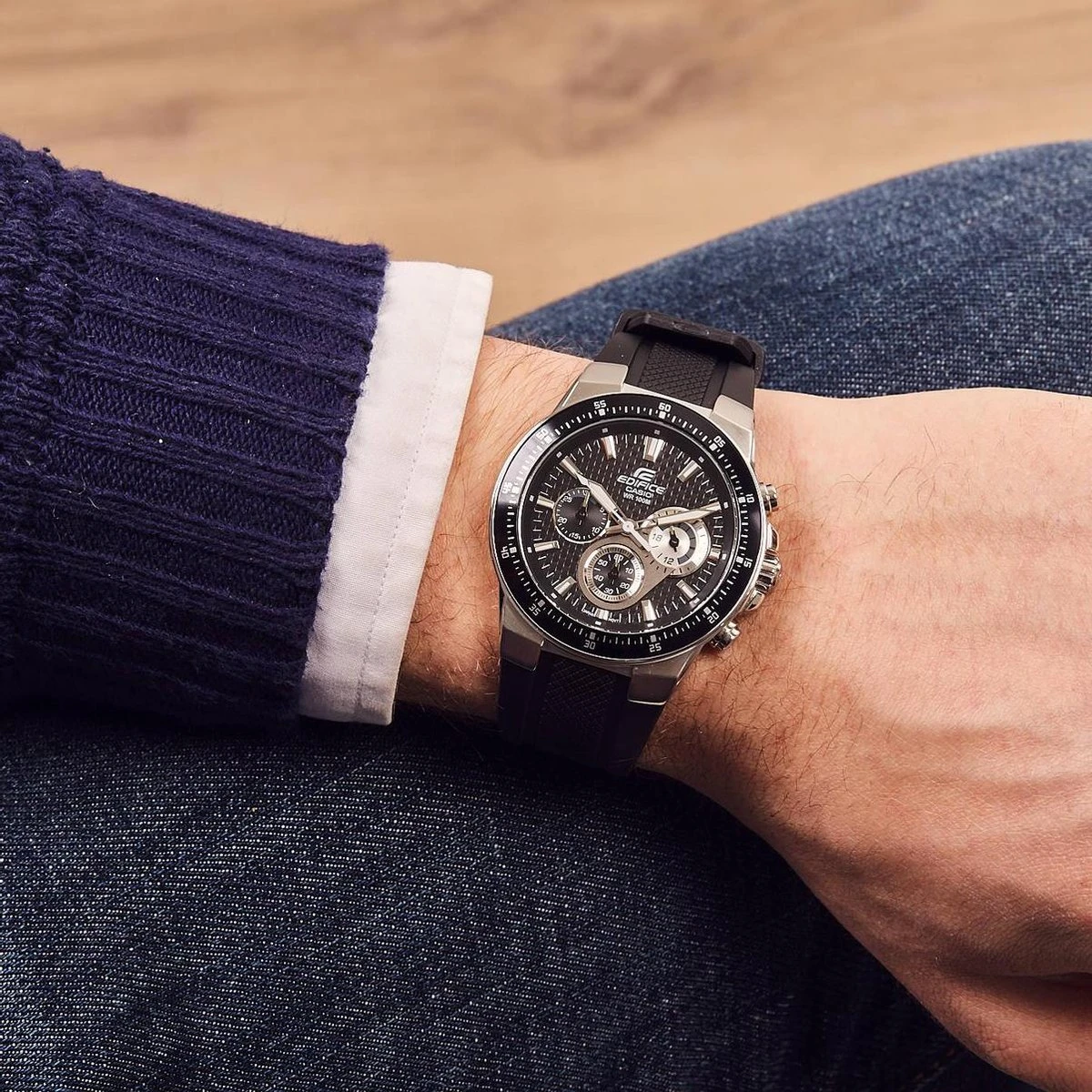 Casio Edifice Classic EF-552-1AVEF Herenhorloge 42 Mm - Zwart 7 Casio Edifice Classic EF-552-1AVEF Herenhorloge 42 Mm - Zwart - Afbeelding 5