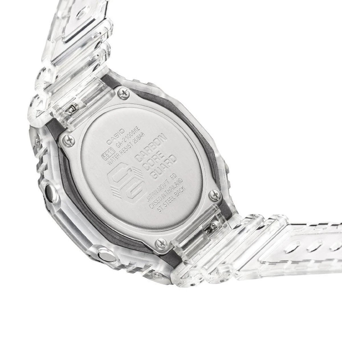 Casio GA-2100SKE-7AER G-Shock Horloge Transparant Zwarte Wijzerplaat 5 Casio GA-2100SKE-7AER G-Shock Horloge Transparant Zwarte Wijzerplaat - Afbeelding 3