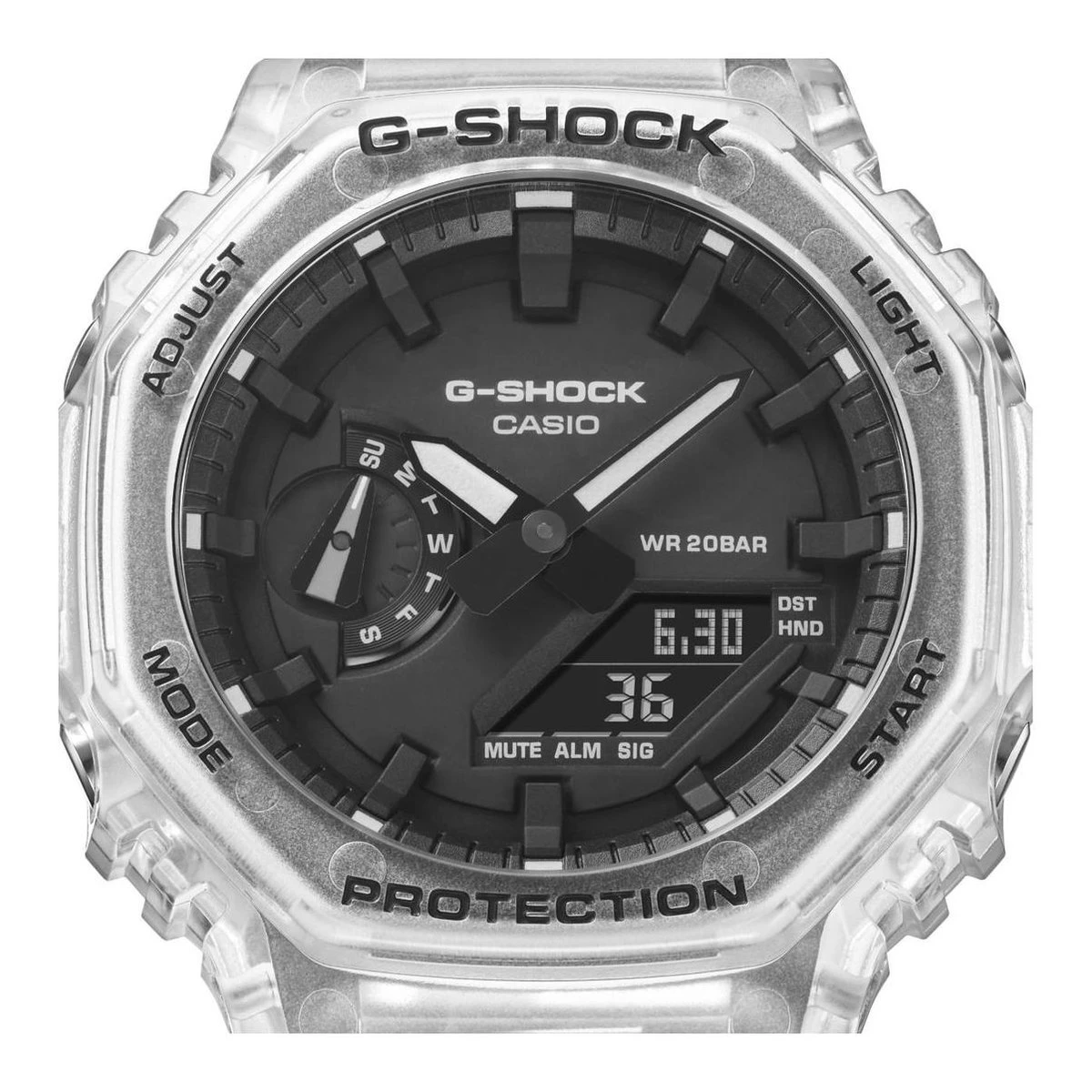 Casio GA-2100SKE-7AER G-Shock Horloge Transparant Zwarte Wijzerplaat 13 Casio GA-2100SKE-7AER G-Shock Horloge Transparant Zwarte Wijzerplaat - Afbeelding 11