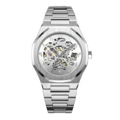 BUGOLINI® VENIVIDI STAAL - AUTOMATISCH LUXE STALEN HORLOGE - Mechanische Horloge RVS - ONEINDIG ZILVER