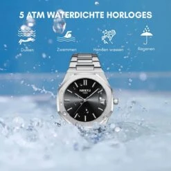 NIBOSI Horloges Voor Mannen -2022 Design - Horloge Mannen - Luxe Zilver - Heren Horloge - Zwart Edelstaal - Roestvrij Staal - Waterdicht- Chronograaf - Geschenkset Met Verstelbare Pin -Casio Verkoop 1200x1200 975