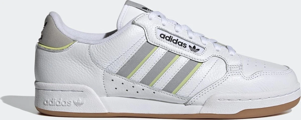 Adidas Continental 80 Stripes Heren Sneakers - Ftwr White/Grey Two/Semi Frozen Yellow - Maat 44 3 Adidas Continental 80 Stripes Heren Sneakers - Ftwr White/Grey Two/Semi Frozen Yellow - Maat 44