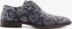 Van Beers Leren Heren Veterschoenen Crocoprint - Blauw - Maat 43 -Casio Verkoop 1200x496 12