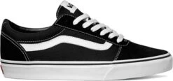 Vans Ward Suede Canvas Heren Sneakers - Black/White - Maat 43