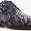 Van Beers Leren Heren Veterschoenen Crocoprint - Blauw - Maat 43 -Casio Verkoop 1200x578 10