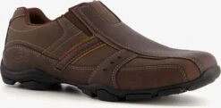 Skechers Marter Kool Digz Leren Heren Instappers - Bruin - Maat 43 - Extra Comfort - Memory Foam