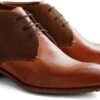 DenBroeck Thames St. Suède/Leather - Nette Halfhoge Veterschoen - Cognac