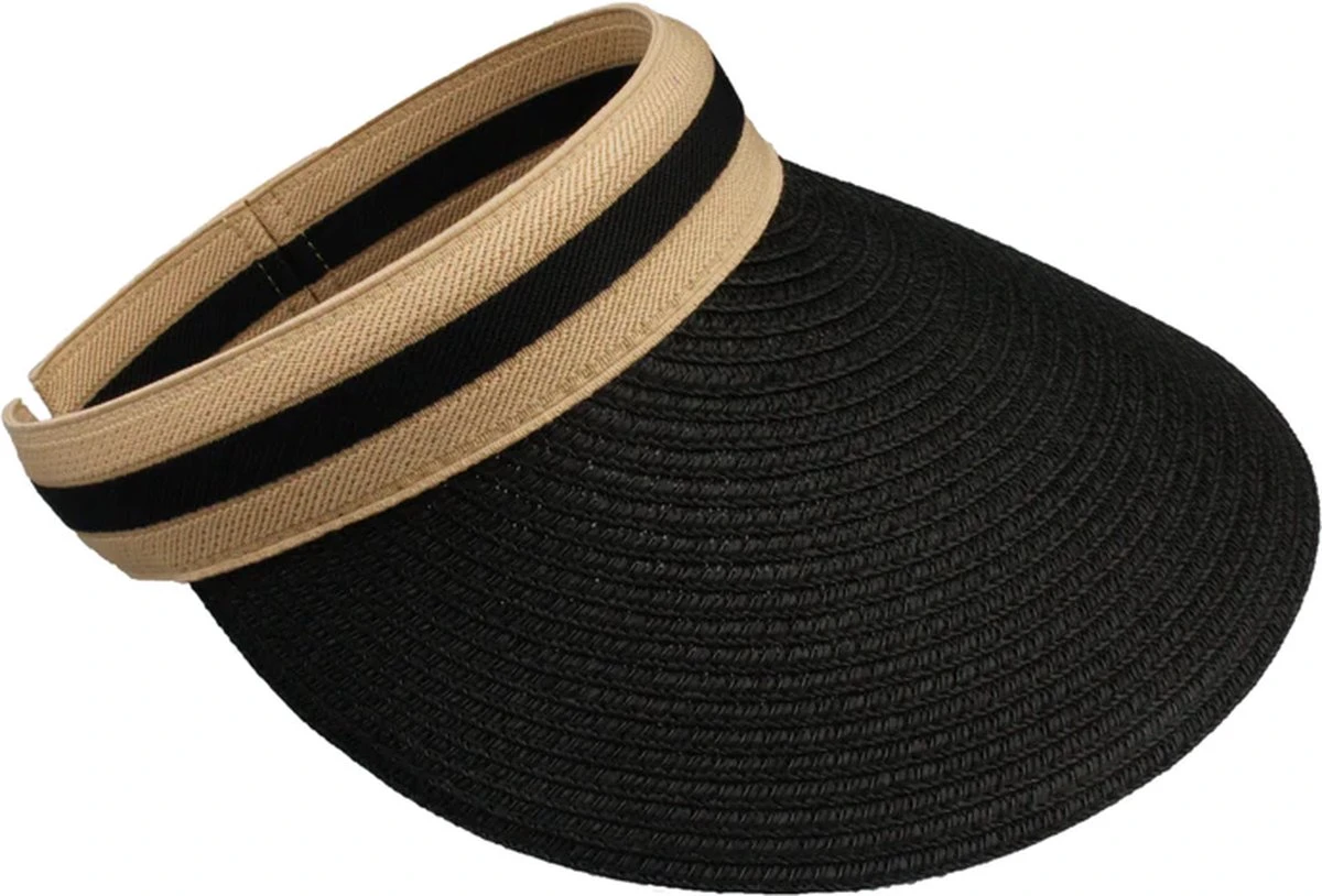 IBright Fashion Zonneklep - Dames - Lengte 25 Cm - Zonnehoedje - Zwart 9 IBright Fashion Zonneklep - Dames - Lengte 25 Cm - Zonnehoedje - Zwart - Afbeelding 7