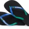 Havaianas Brasil Mix Unisex Slippers - Zwart/Groen/Blauw - Maat 41/42