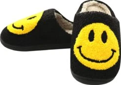 Budino Smiley Pantoffels - Smiley Sloffen - Pantoffels - Sloffen - Dames En Heren - Zwart - Maat 45/46 -Casio Verkoop 1200x842 5