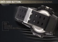 Heren Horloge Zwart Met Zwarte Rubber Band | WR 5BAR | Smael | Waterdicht |Glow In Dark | Mud Master | Leger | Army | Grof | Licht | Rubberen Band | Timer | Eyecatcher | Master| Shock | Vaderdag Cadeau | Vaderdag | Kado| -Casio Verkoop 1200x858 1