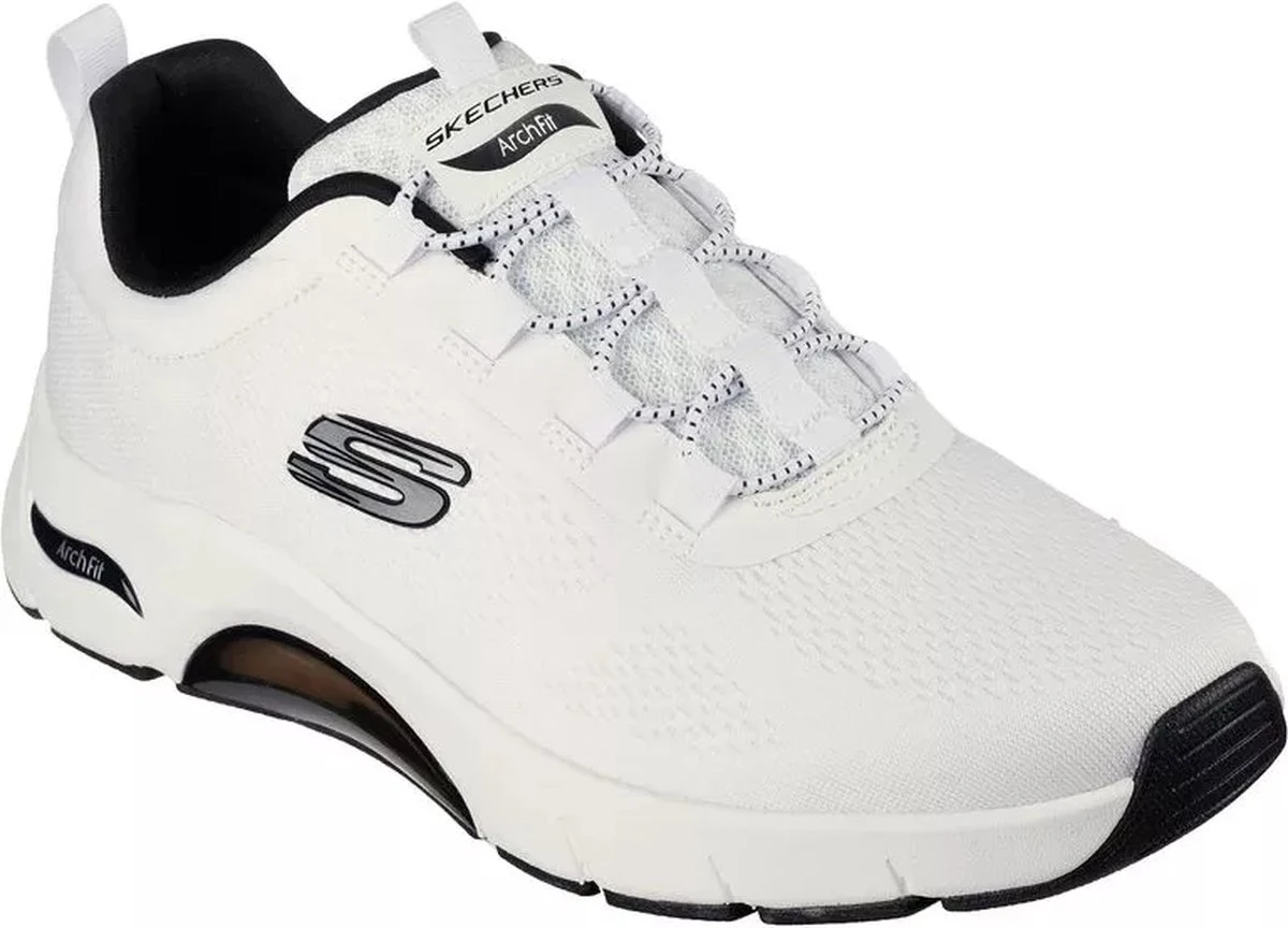 Skechers Skech Air Arch Fit Billo Heren Sneakers - Wit/Zwart - Maat 41 10 Skechers Skech Air Arch Fit Billo Heren Sneakers - Wit/Zwart - Maat 41 - Afbeelding 8