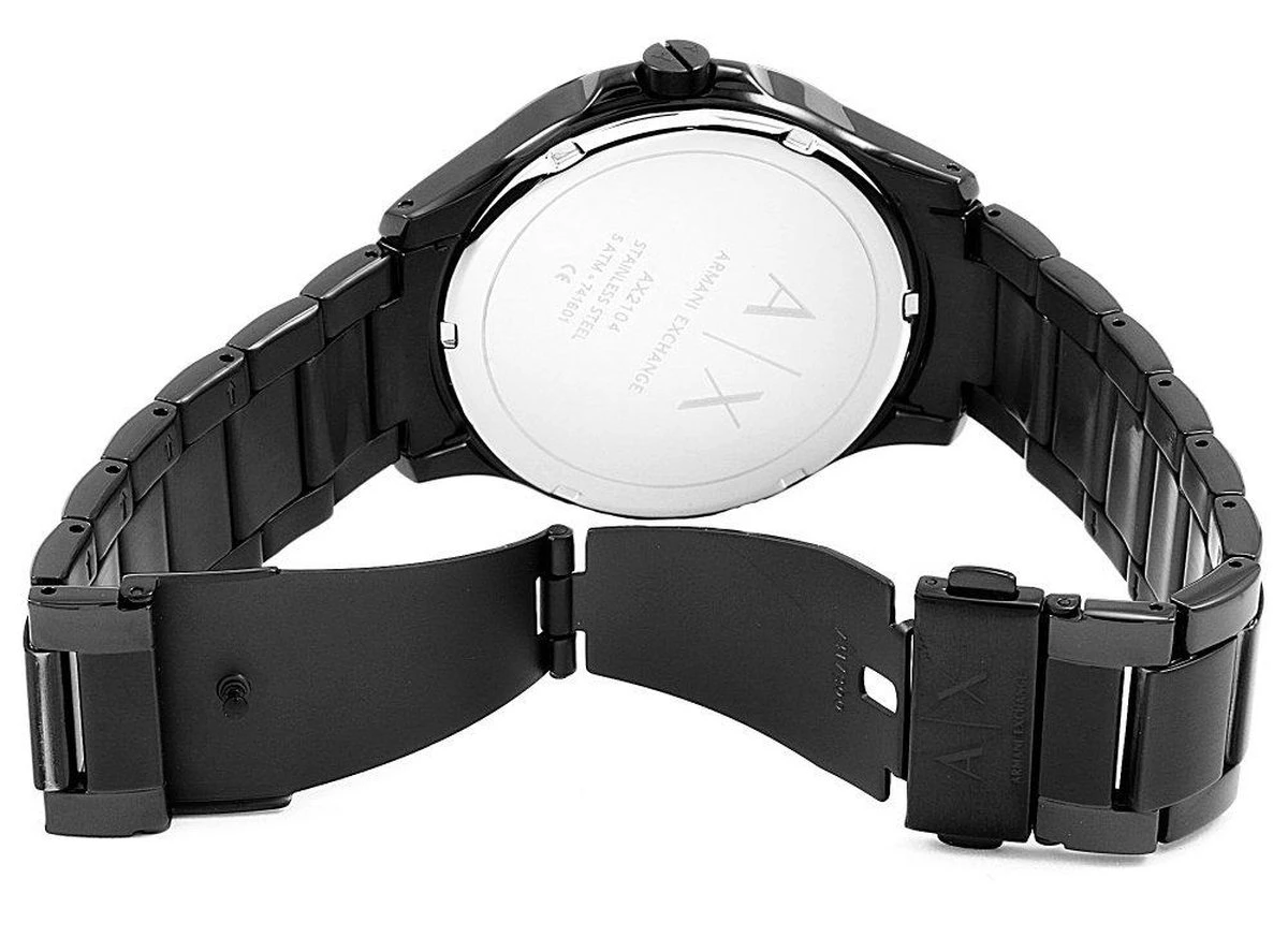 Armani Exchange Hampton AX2104 Herenhorloge 46 Mm - Zwart 12 Armani Exchange Hampton AX2104 Herenhorloge 46 Mm - Zwart - Afbeelding 10