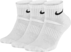 Nike Everyday Cushion Ankle Sokken Sokken (regular) - Maat 38-42 - Unisex - Wit/zwart Maat 42-46