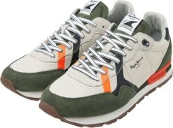 PEPE JEANS Brit Print Sneakers - Khaki Green - Heren - EU 44 -Casio Verkoop 1200x889 3