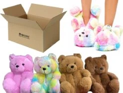 Malinsi Beer Pantoffels Dames En Heren - Knuffelbeer Sloffen - Lichtbruin - 36-42 - AntiSlip - Kinderen - Teddy - Cadeau -Casio Verkoop 1200x910 4