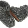 Wollen Sloffen - Winter Pantoffels 100% ECHT Lamswol En Leer - MAAT 46 - Leren Zooltjes – Veters - Handgemaakte Slofjes - Kleur Donkergrijs Gemêleerd -Casio Verkoop 1200x925 4
