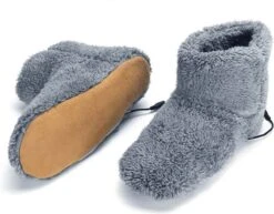 Elektrische Sloffen - USB Verwarmd - Grijs - Maat One Size Maat 35 Tot 43 - Wasbaar - Warme Voeten - Pantoffels - 27 X 15 Cm -Casio Verkoop 1200x937