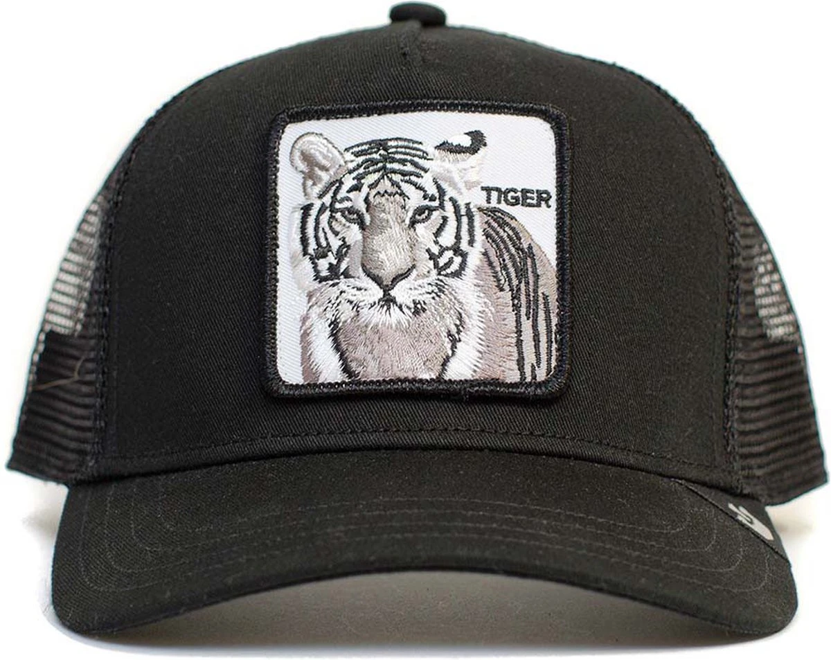 Goorin Bros Heren The White Tiger Trucker Cap Zwart Maat ONE SIZE 4 Goorin Bros Heren The White Tiger Trucker Cap Zwart Maat ONE SIZE - Afbeelding 2