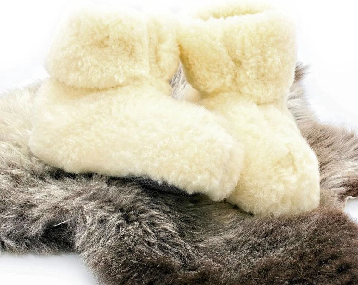 Merino Wollen Sloffen - Dames / Heren - Antislip - Maat 36 / 37 - Wit 5 Merino Wollen Sloffen - Dames / Heren - Antislip - Maat 36 / 37 - Wit - Afbeelding 3