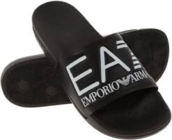 Emporio Armani EA7 Slippers - Maat 43 - Mannen - Zwart/wit -Casio Verkoop 1200x983