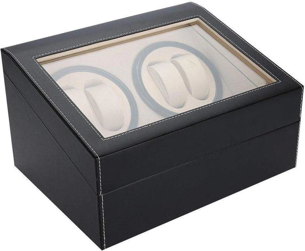 Luxe Leren 2-in-1 Automatische Horloge Box - Voor 4 Automatische Horloges + 6 Voor Opslag - Opbergbox Watchwinder - Horloge Opwinder - Horlogebox - Watch Winder 8 Luxe Leren 2-in-1 Automatische Horloge Box - Voor 4 Automatische Horloges + 6 Voor Opslag - Opbergbox Watchwinder - Horloge Opwinder - Horlogebox - Watch Winder - Afbeelding 6