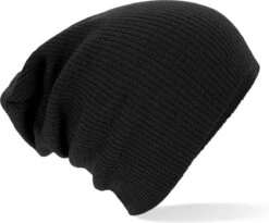 Beechfield Slouch Muts - Beanie - Zwart
