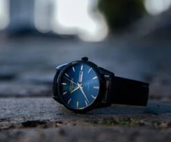 Horloges Voor Mannen – Heren Horloge – Mannen Horloge – Leer Mannen Horloge – Horloge Leren Band – Leer - Leren Mannen Horloge – Quartz Horloge – Zwart Horloge – Zwart/Blauw - Ø 39 Mm – 3 ATM Waterdicht -Casio Verkoop 1200x995