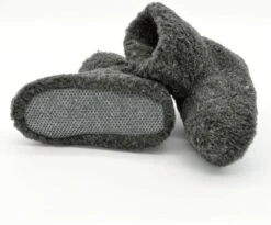 ZILTY WOOL® Merino Wollen Sloffen - Dames / Heren - Antislip - Maat 37/38 - Zwart