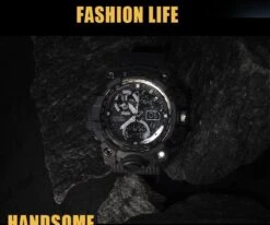 Heren Horloge Zwart Met Zwarte Rubber Band | WR 5BAR | Smael | Waterdicht |Glow In Dark | Mud Master | Leger | Army | Grof | Licht | Rubberen Band | Timer | Eyecatcher | Master| Shock | Vaderdag Cadeau | Vaderdag | Kado| -Casio Verkoop 1200x999 1